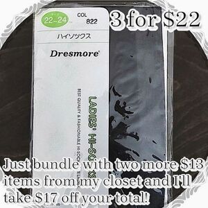 Japanese 90s Deadstock black knee-high stockings